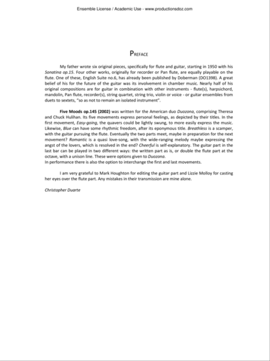 Five Moods, Op. 145 Flute scores gallery preview page 2
