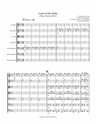 Carol of the Bells (F min) (String Septet - 2 Violin, 2 Viola, 3 Cello)