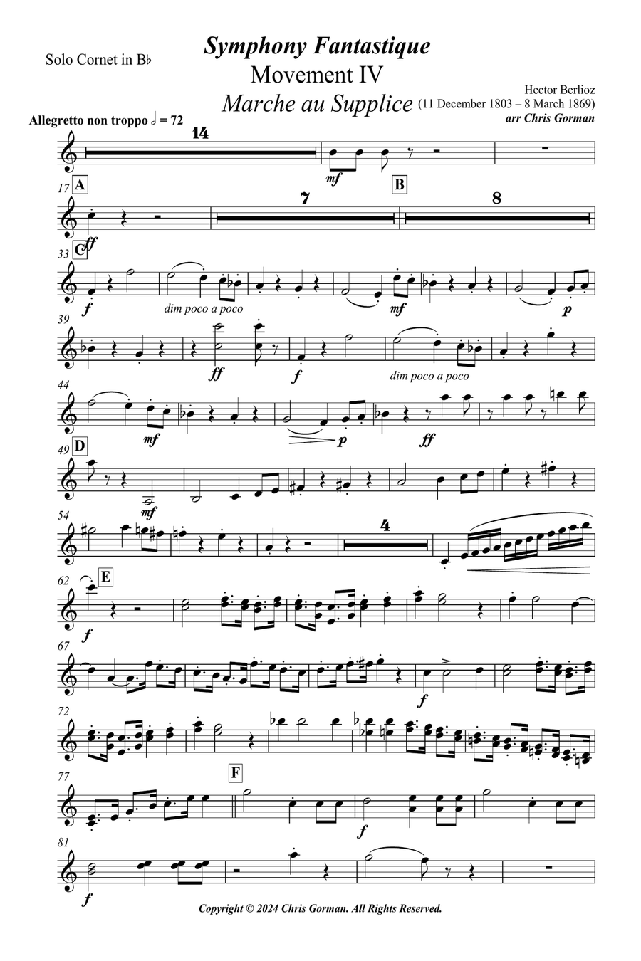 Symphonie Fantastique Brass Band scores gallery preview page 1