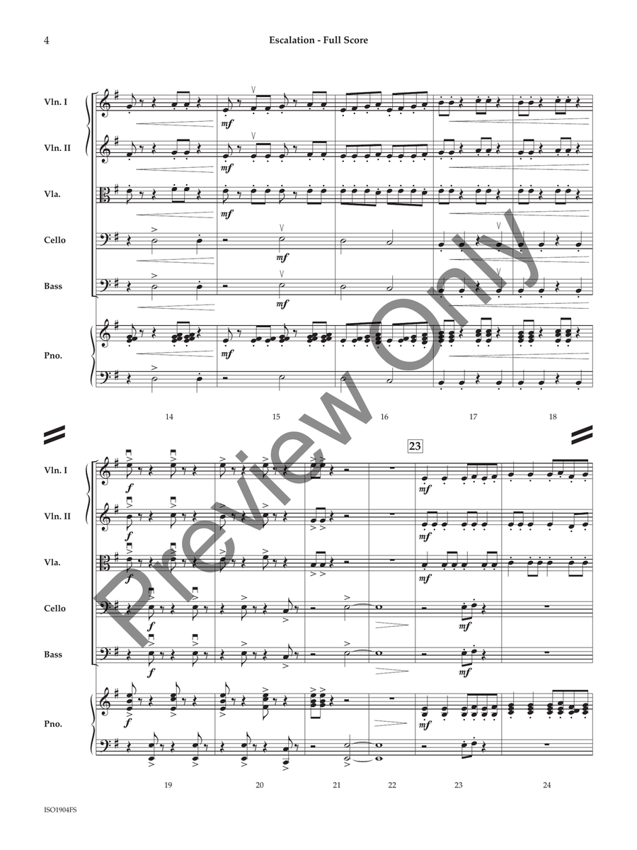 Escalation (Score) String Orchestra scores gallery preview page 3