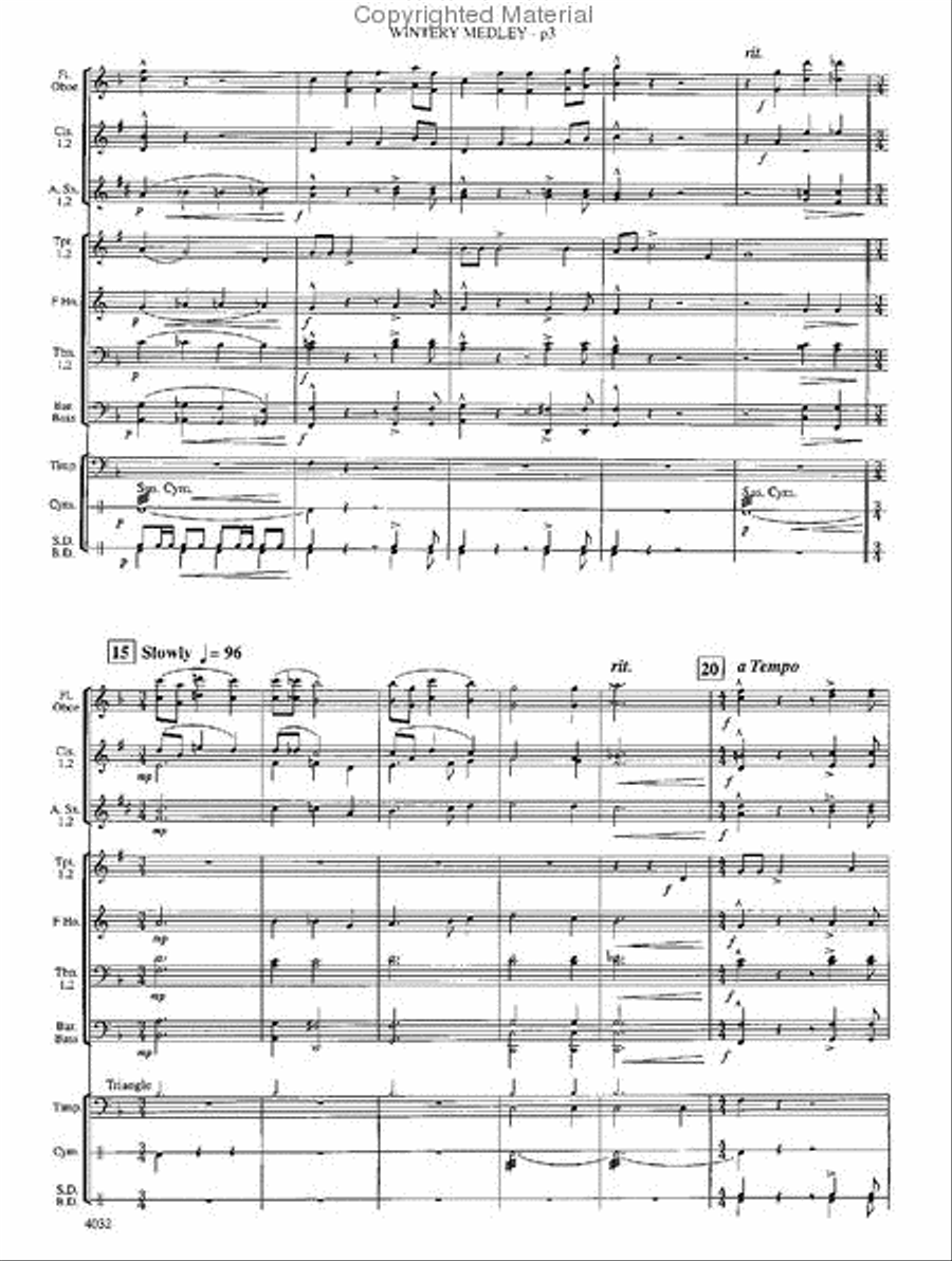 Festive Yuletide Cameos Concert Band scores gallery preview page 3