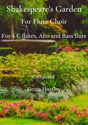 Book cover for "Shakespeare's Garden" For Flute Choir