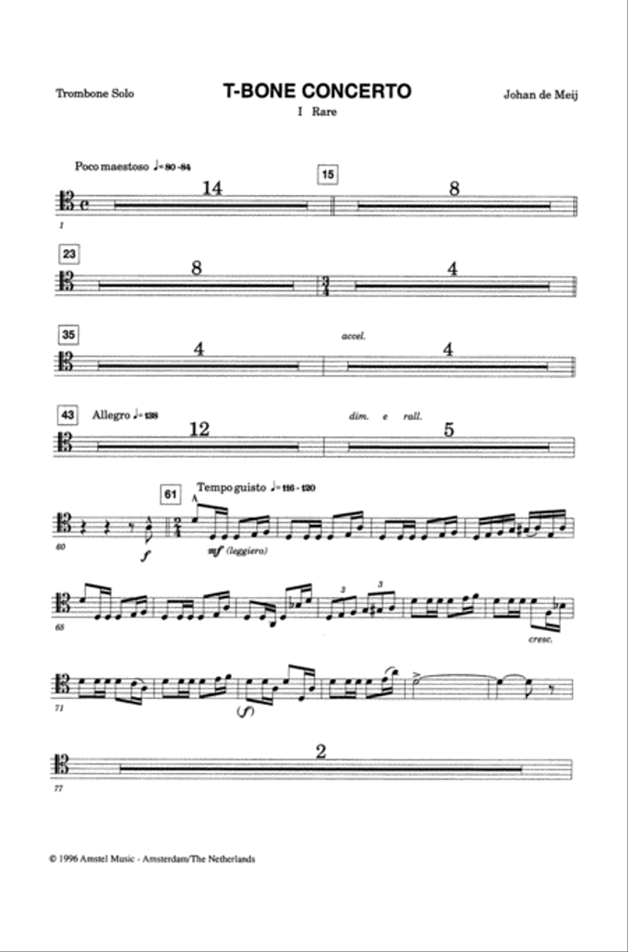 T-Bone Concerto Concert Band scores gallery preview page 1