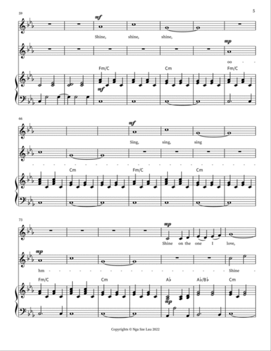 Moon My Wish Moon My Wish 2-Part scores gallery preview page 5