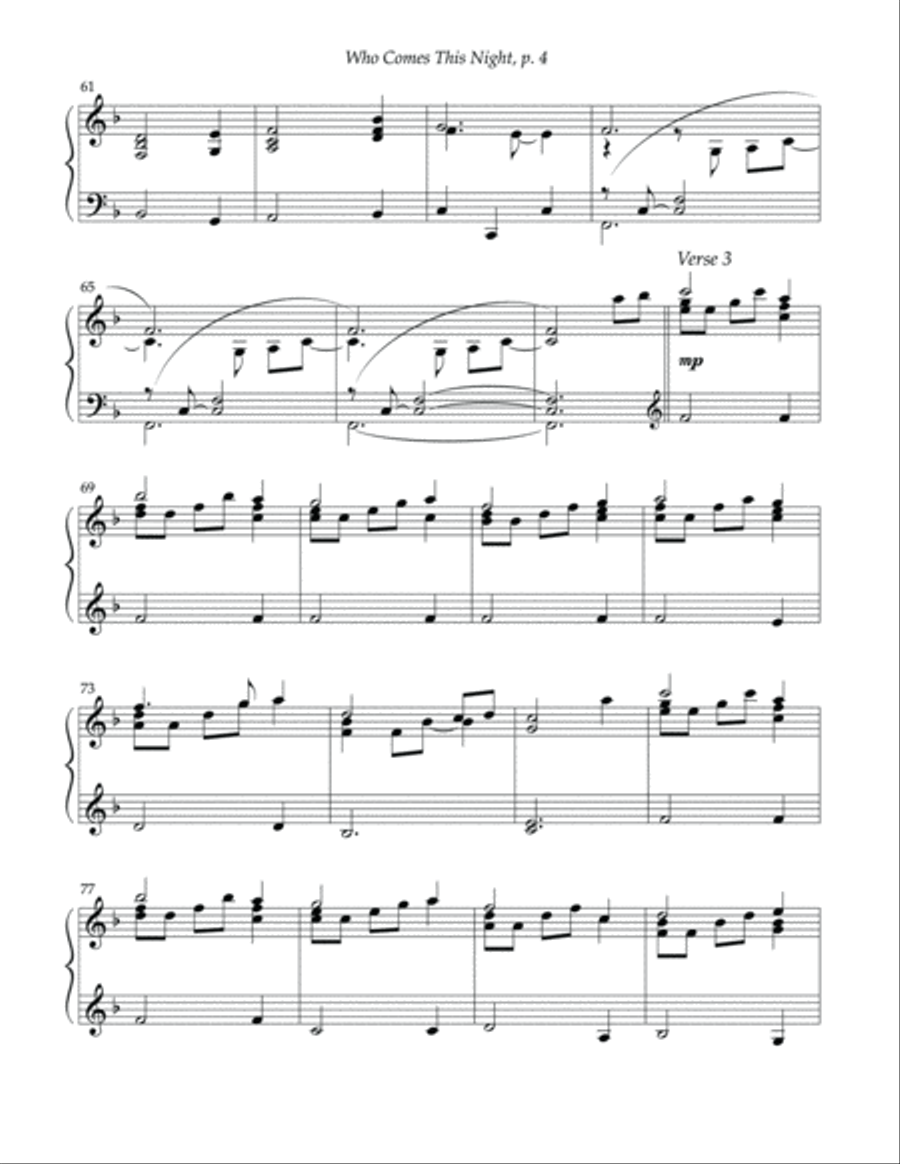 Who Comes This Night Who Comes This Night Piano Solo scores gallery preview page 5