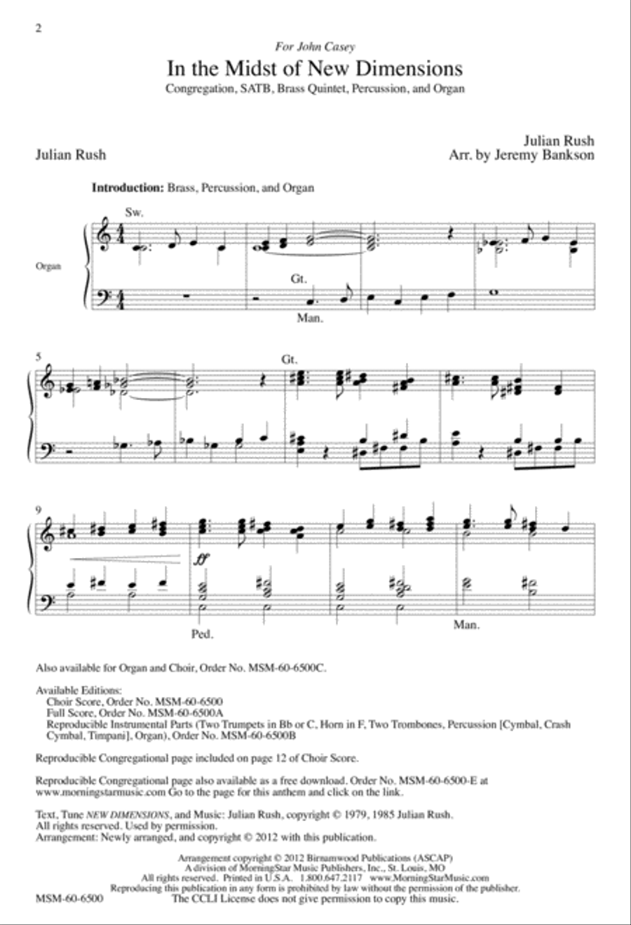 In the Midst of New Dimensions 4-Part scores gallery preview page 2