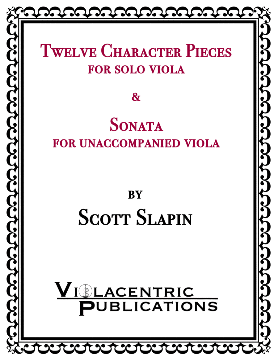 Twelve Character Pieces for Solo Viola and Sonata for Unaccompanied Viola Viola Solo scores gallery preview page 1