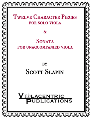 Book cover for Twelve Character Pieces for Solo Viola and Sonata for Unaccompanied Viola