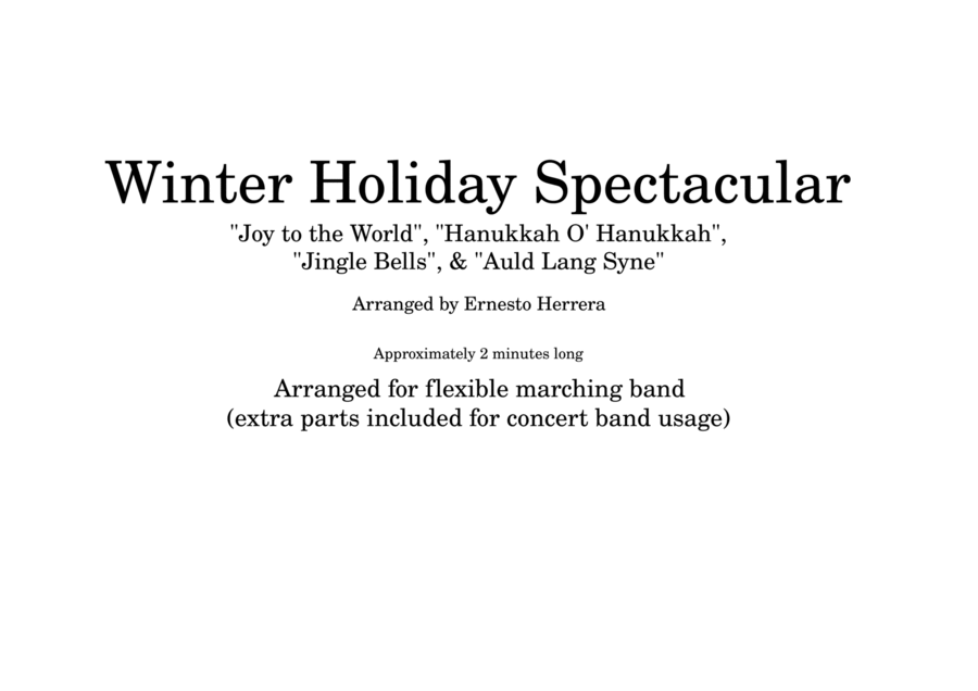 Winter Holiday Spectacular for marching band Marching Band scores gallery preview page 1