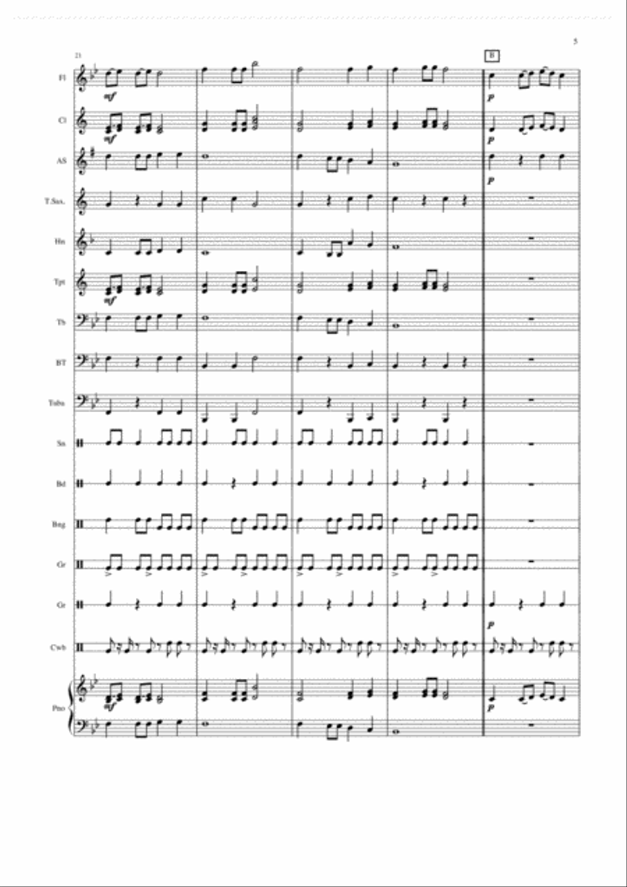 La Bendicion Seis Concert Band scores gallery preview page 5
