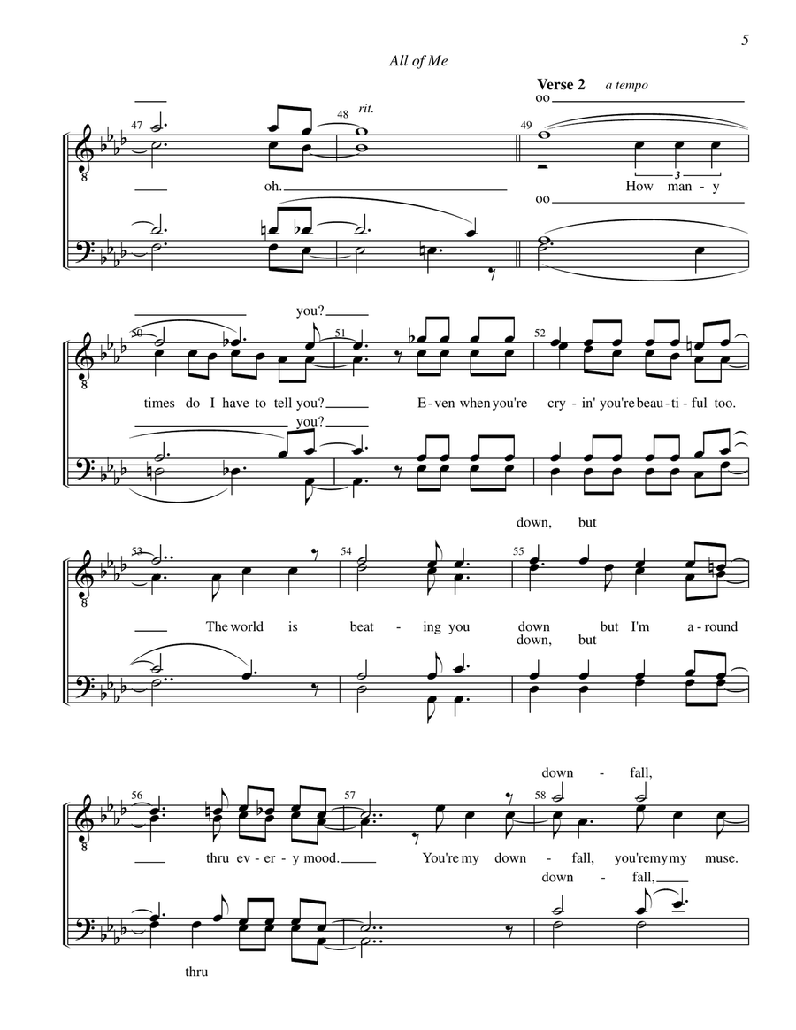 All Of Me All Of Me TTBB scores gallery preview page 5