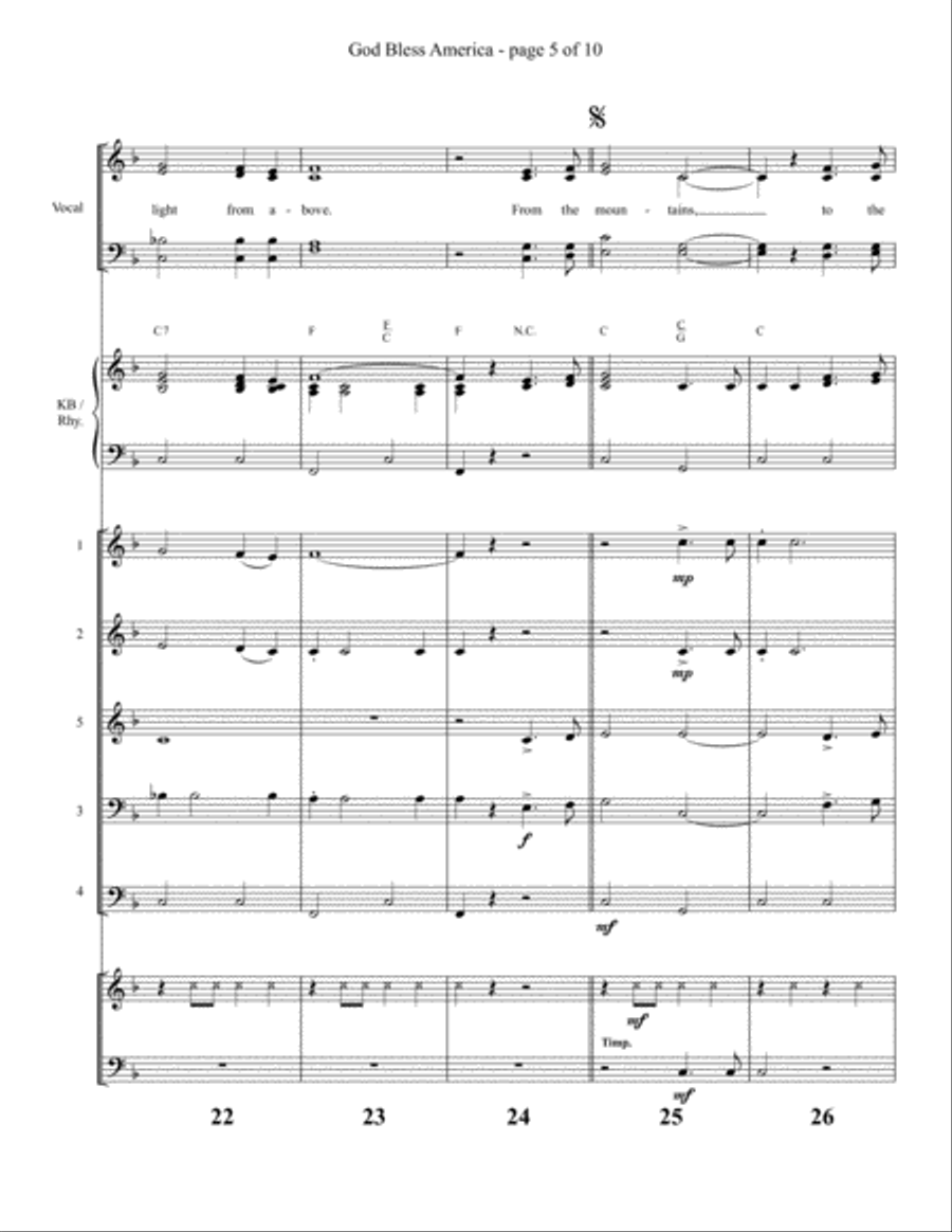 God Bless America A Cappella scores gallery preview page 6