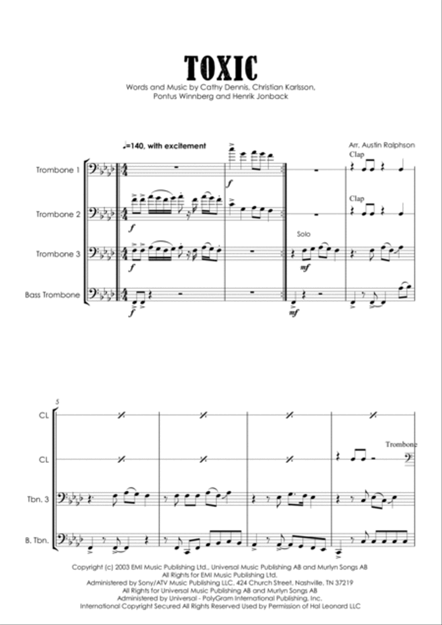 Toxic Brass Quartet scores gallery preview page 3
