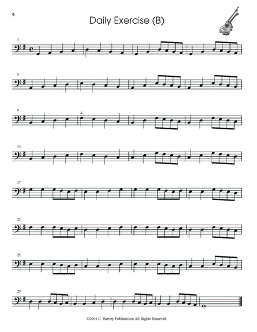 Warming Up for Bass, Book One Double Bass scores gallery preview page 4