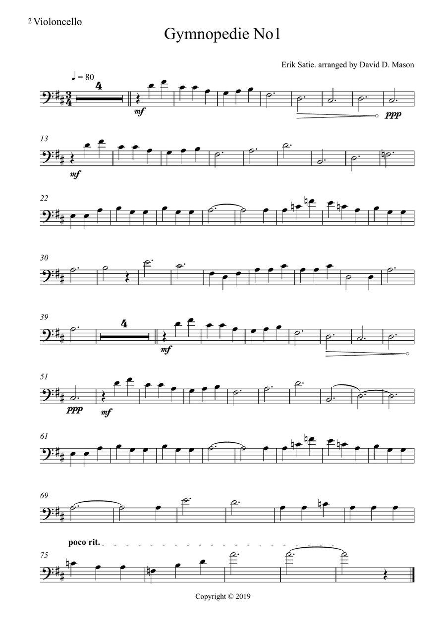 Gymnopedie String Trio scores gallery preview page 3