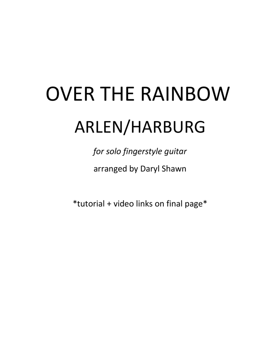 Over The Rainbow Electric Guitar scores gallery preview page 1