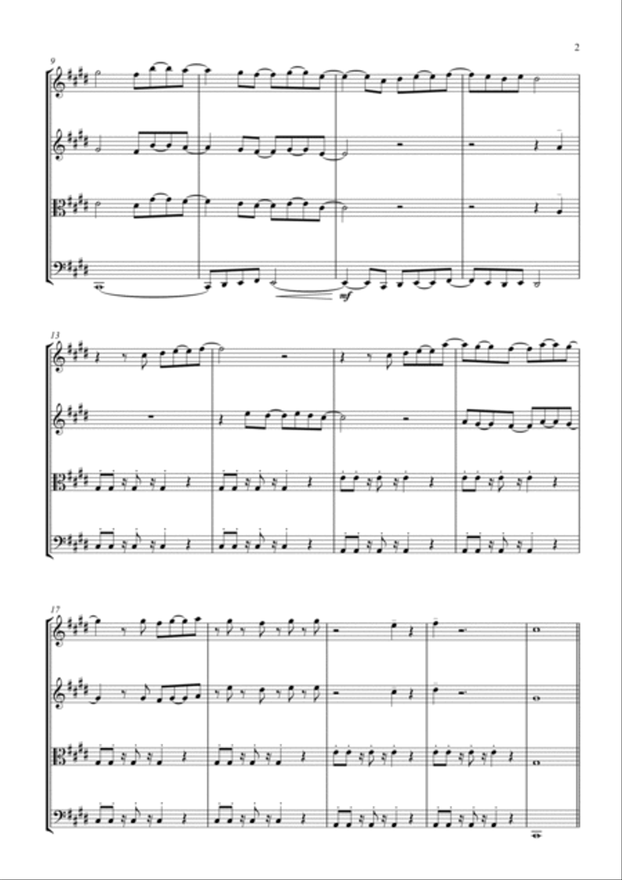 Bring Me To Life String Quartet scores gallery preview page 2
