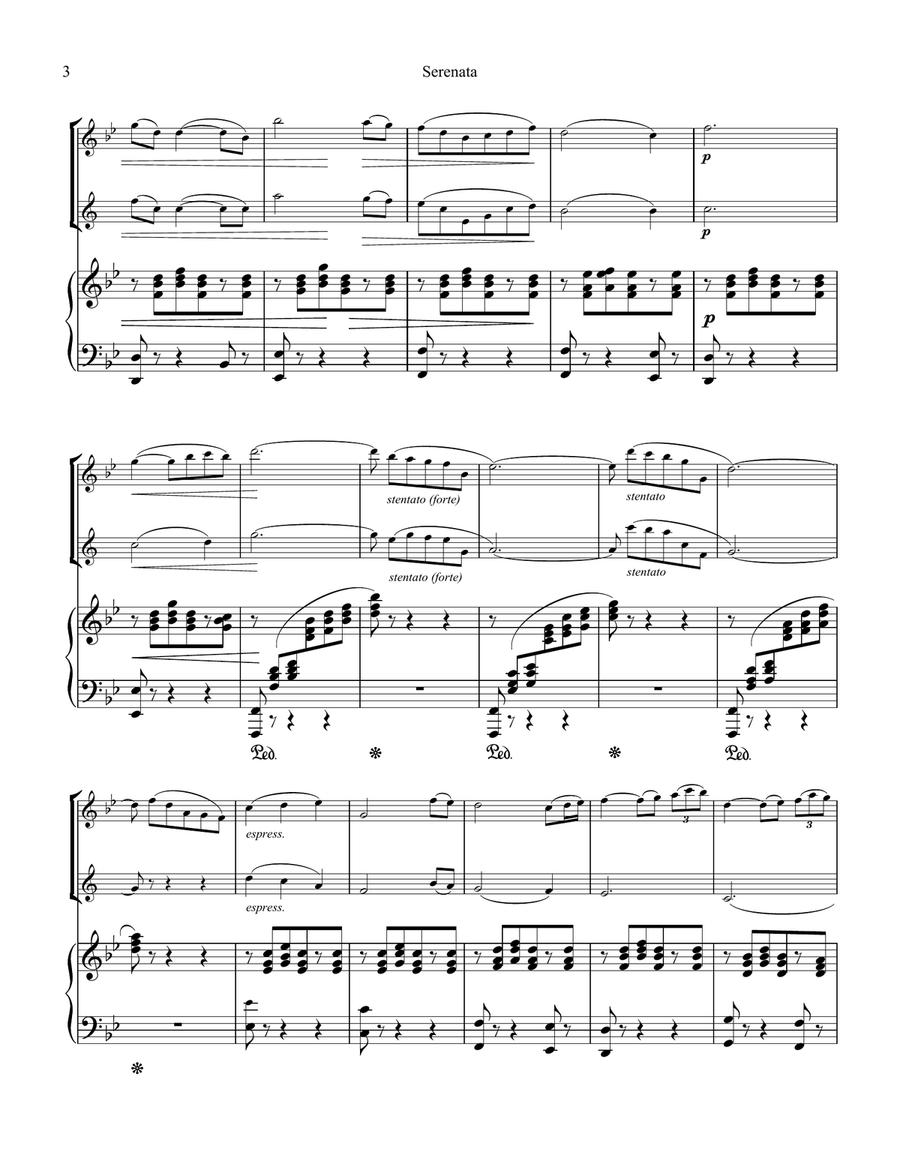Serenata Rimpianto Op. 6 for oboe, clarinet and piano Woodwind Duet scores gallery preview page 4