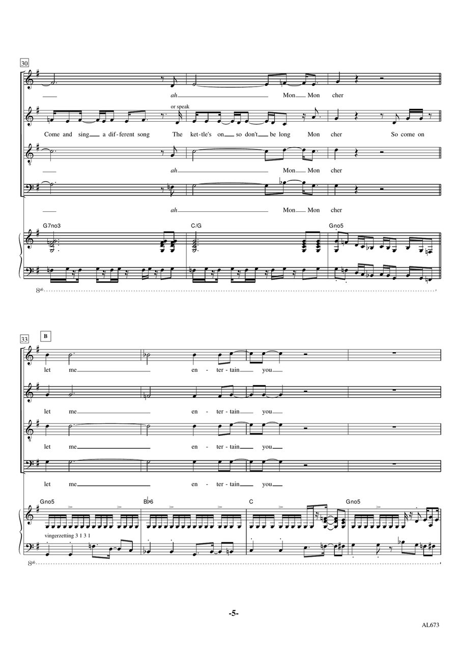 Let Me Entertain You 4-Part scores gallery preview page 5