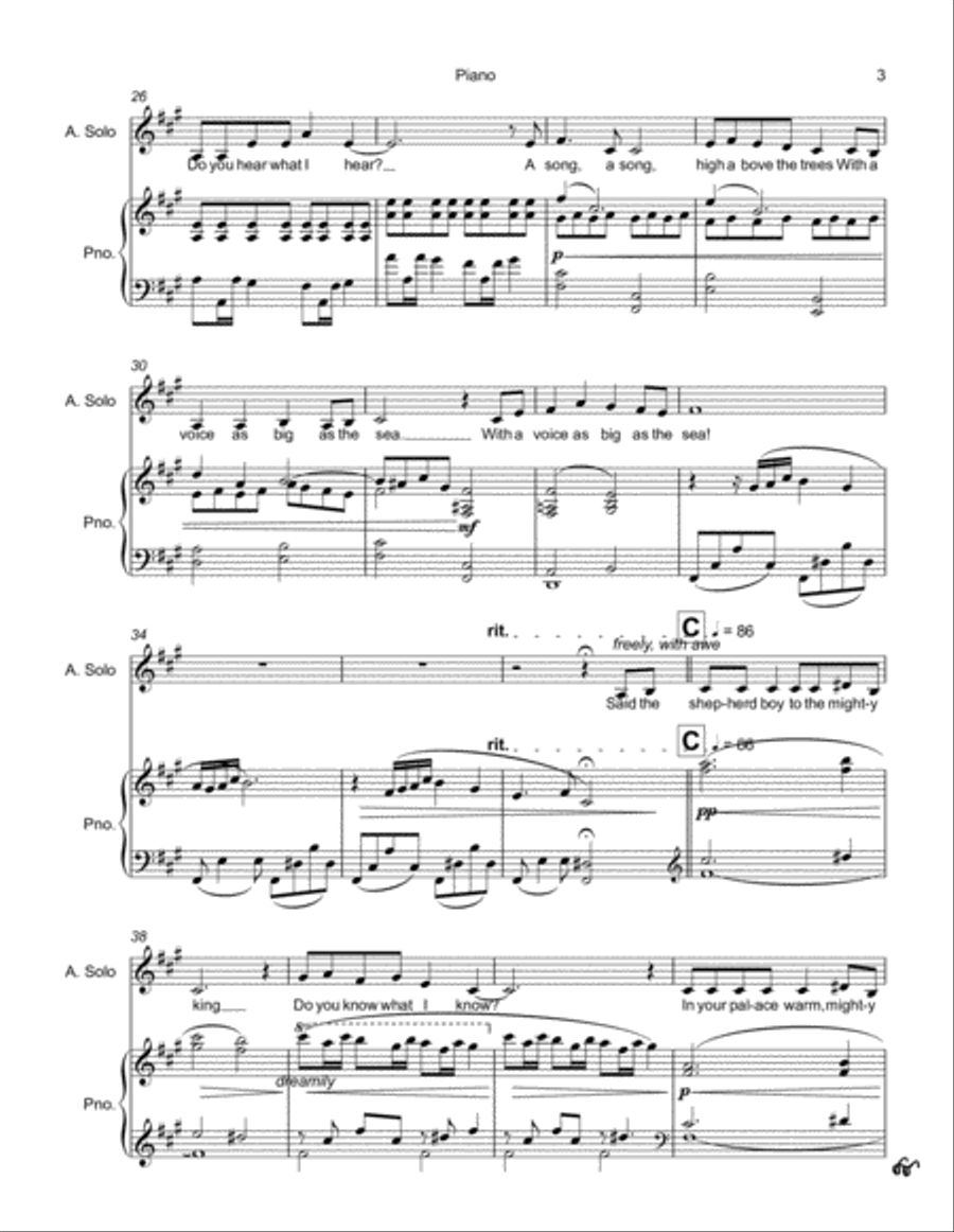 Do You Hear What I Hear Do You Hear What I Hear Alto Voice scores gallery preview page 4