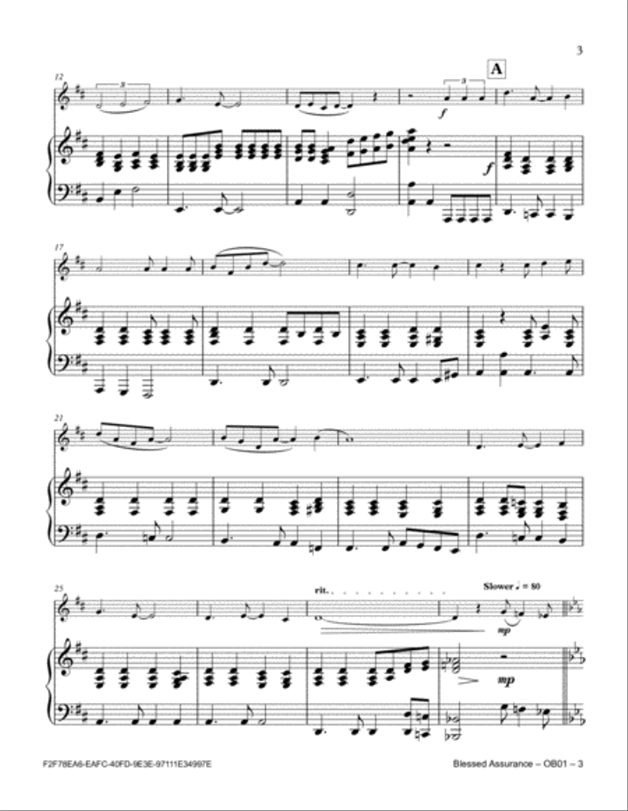 Blessed Assurance Blessed Assurance Piano scores gallery preview page 3