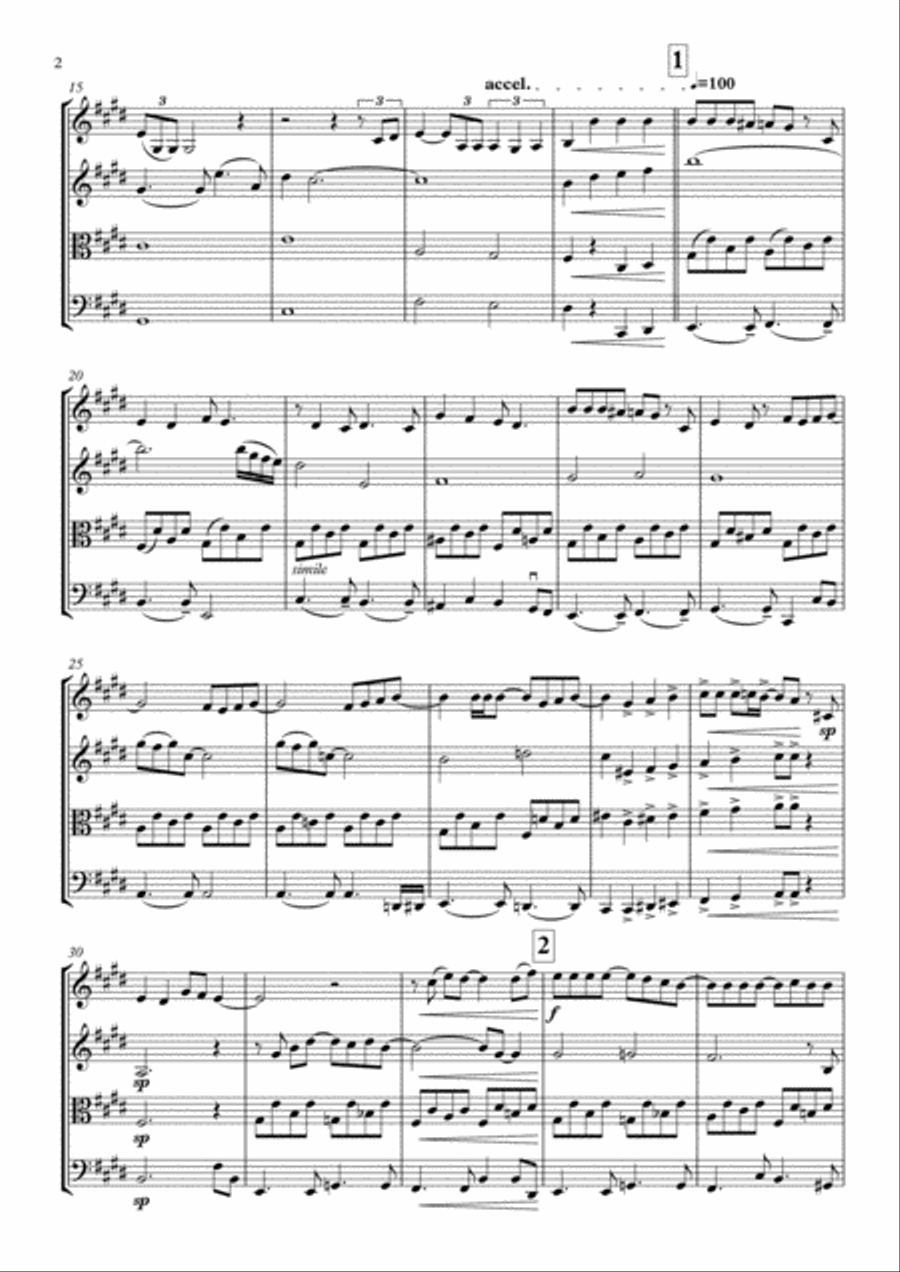Thank You For The Music Thank You For The Music String Quartet scores gallery preview page 3