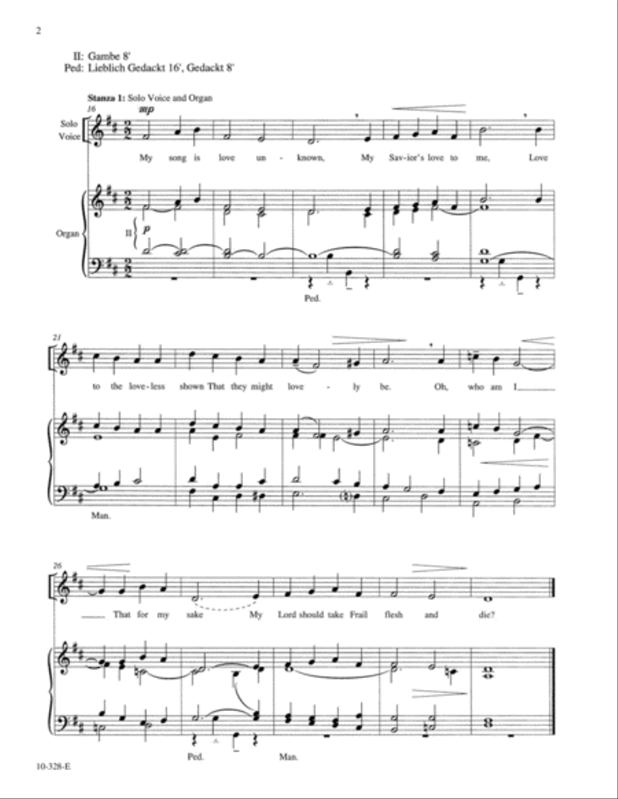 My Song Is Love Unknown (Love Unknown) Choir scores gallery preview page 2