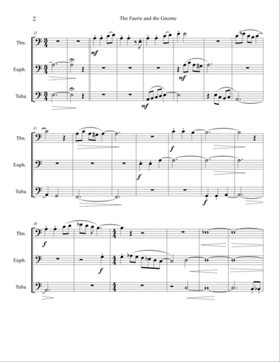 The Faerie and the Gnome Brass Ensemble scores gallery preview page 3