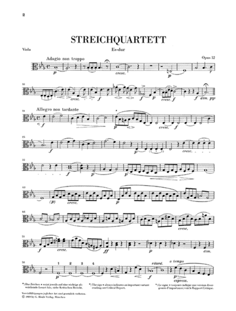 String Quartets Op. 12 and 13
