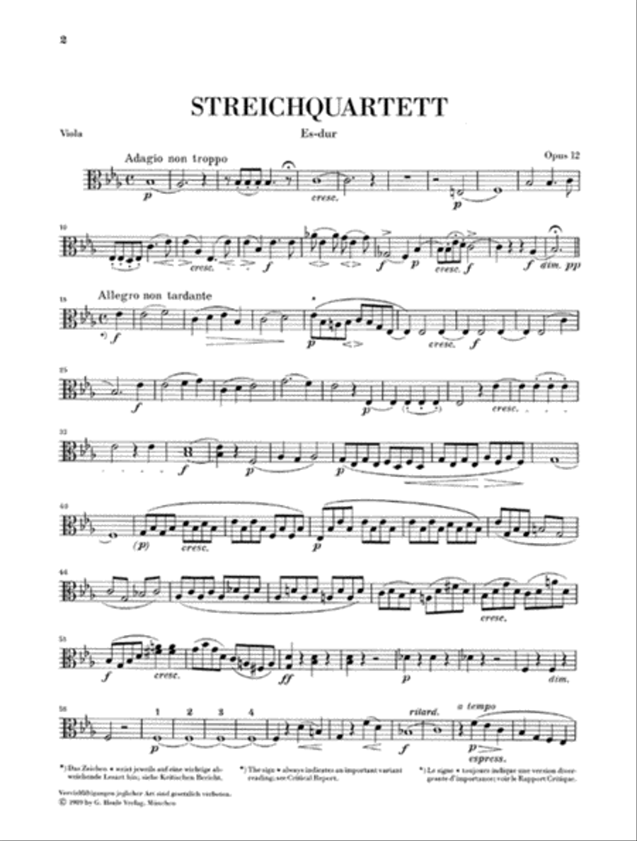 String Quartets Op. 12 and 13