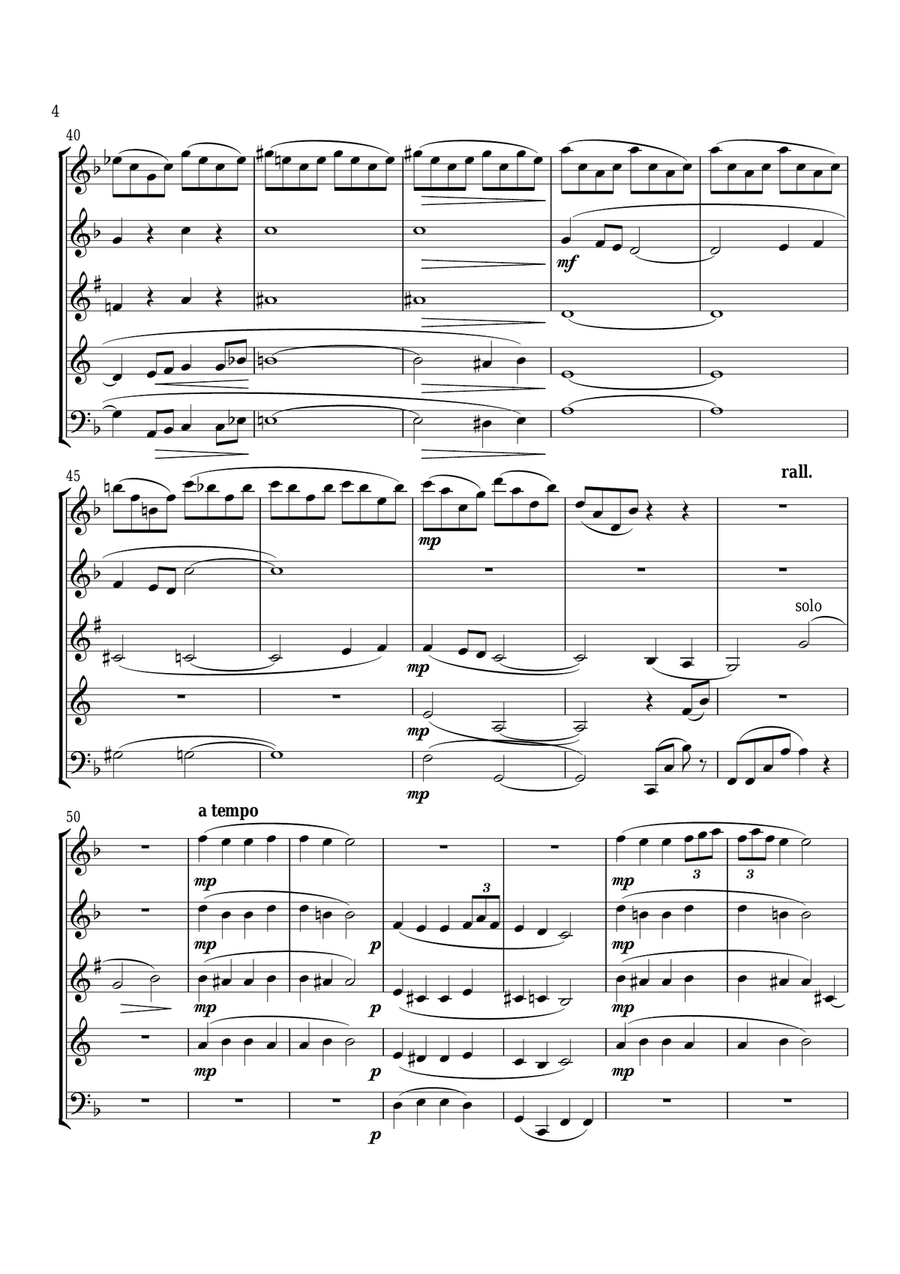 Reverie by Claude Debussy Woodwind Quintet - Digital Sheet Music page 4