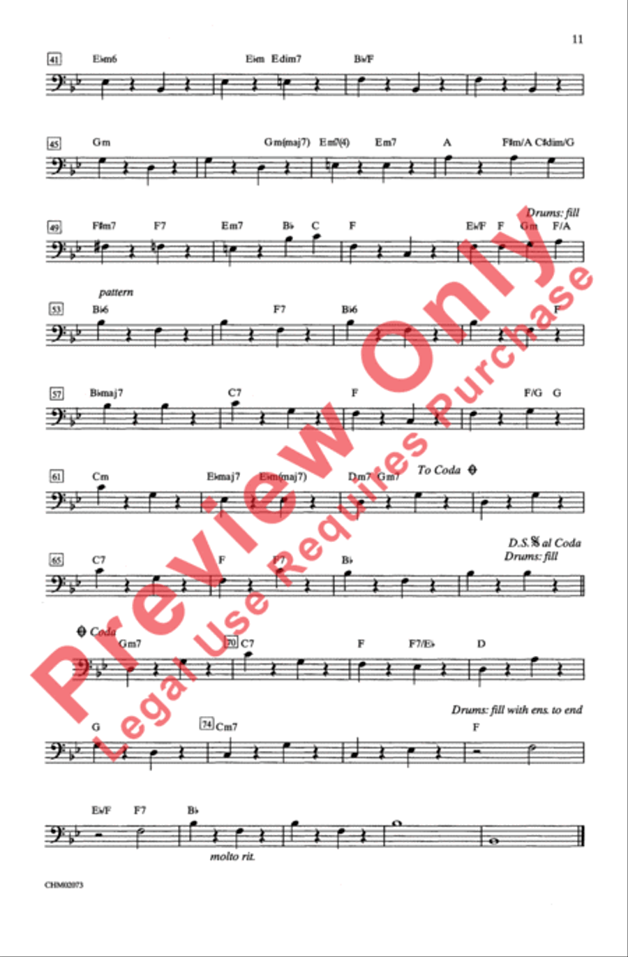 On the Street Where You Live Men's Choir scores gallery preview page 11