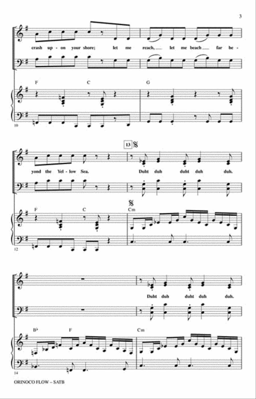 Orinoco Flow 4-Part scores gallery preview page 3