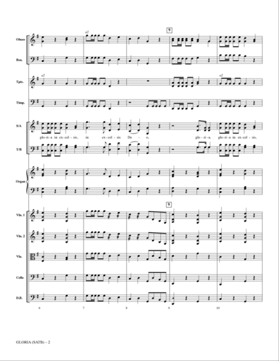 Gloria (from Heiligmesse) (arr. John Leavitt) - Full Score (SATB) 4-Part scores gallery preview page 2