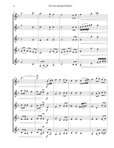 The Star-Spangled Banner for Trumpet Ensemble