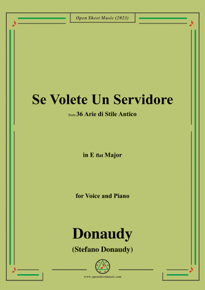Donaudy-Se Volete Un Servidore,in E flat Major