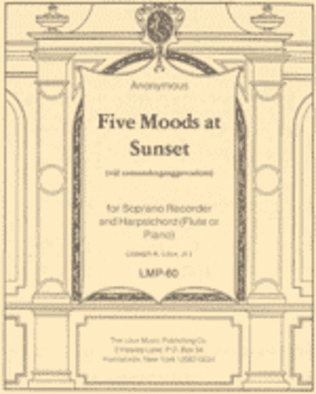 Book cover for Five Moods at Sunset