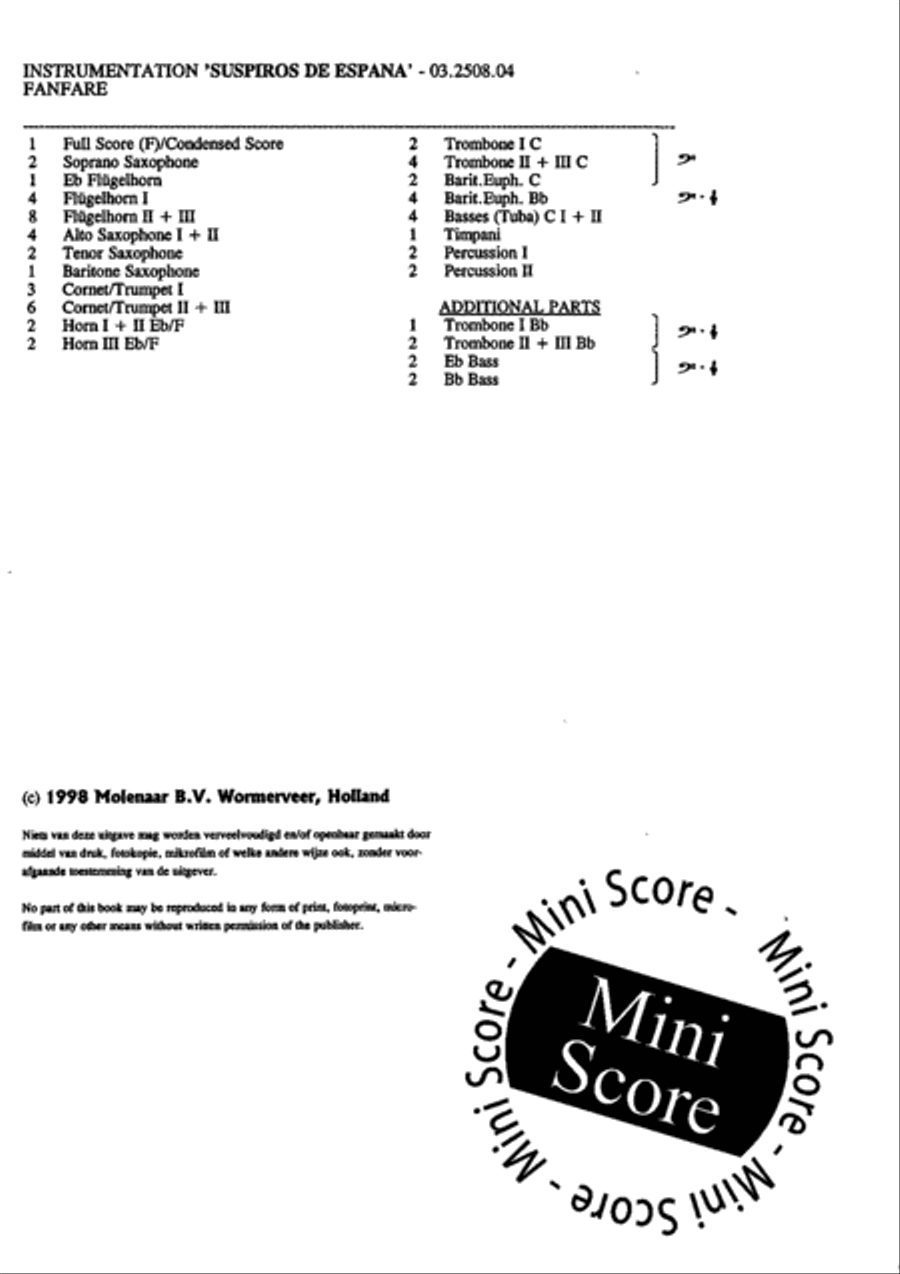 Suspiros de Espana Suspiros de Espana Fanfare Band scores gallery preview page 4