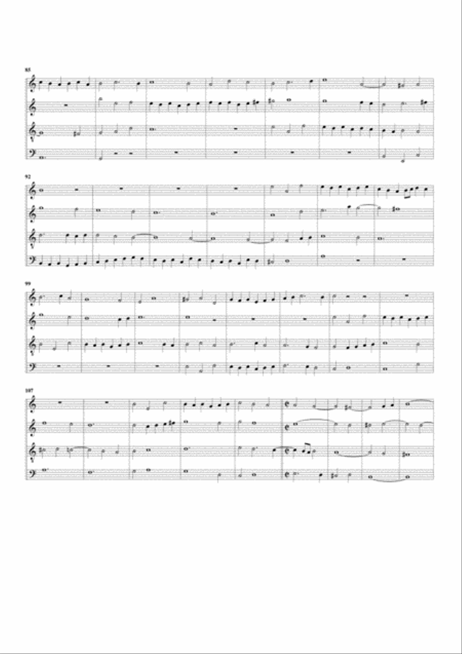 Ricercare no.9, FbWV 409 (arrangement for 4 recorders) Recorder scores gallery preview page 4