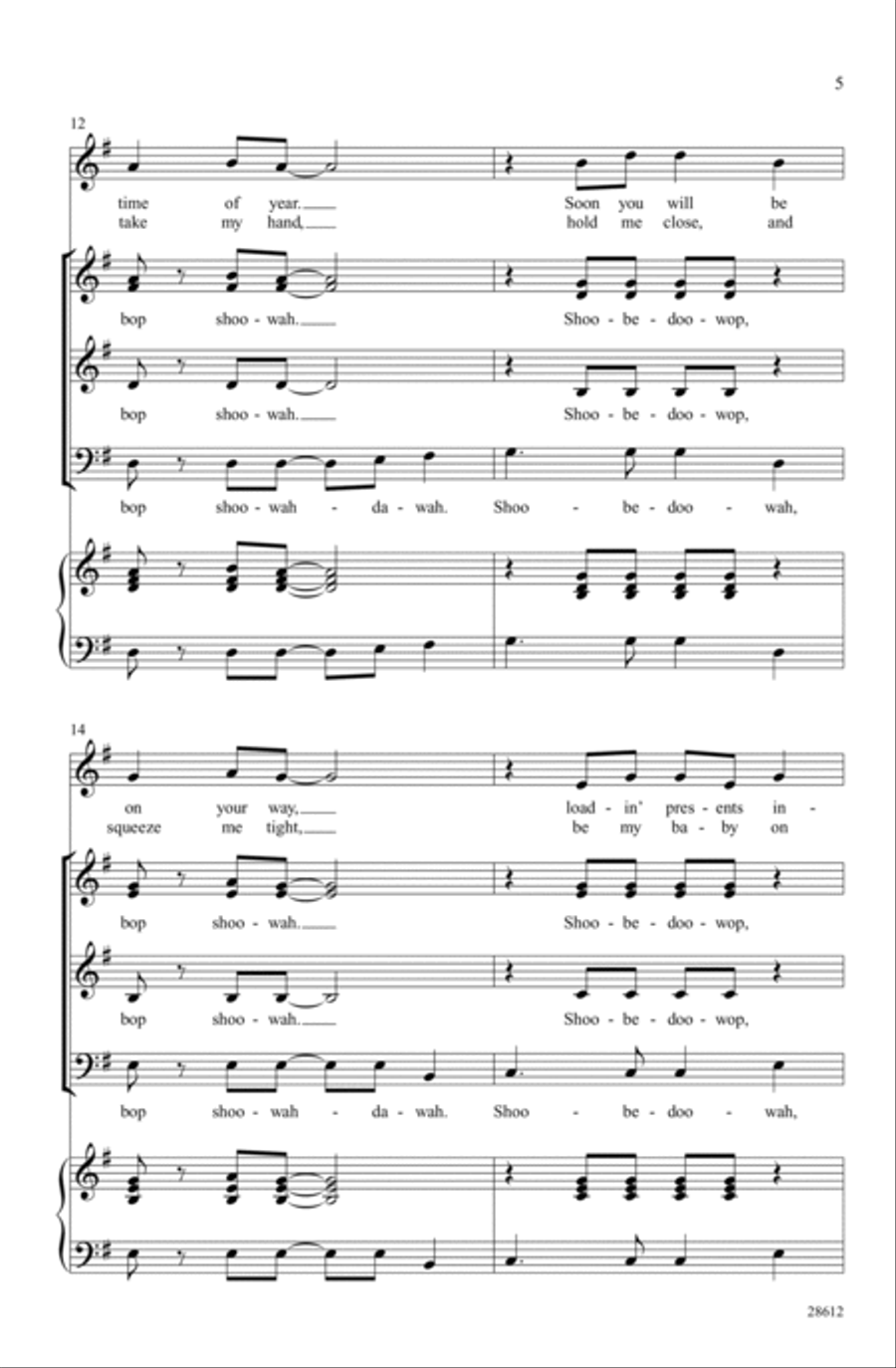 What'cha Gonna Bring for Christmas? A Cappella scores gallery preview page 3