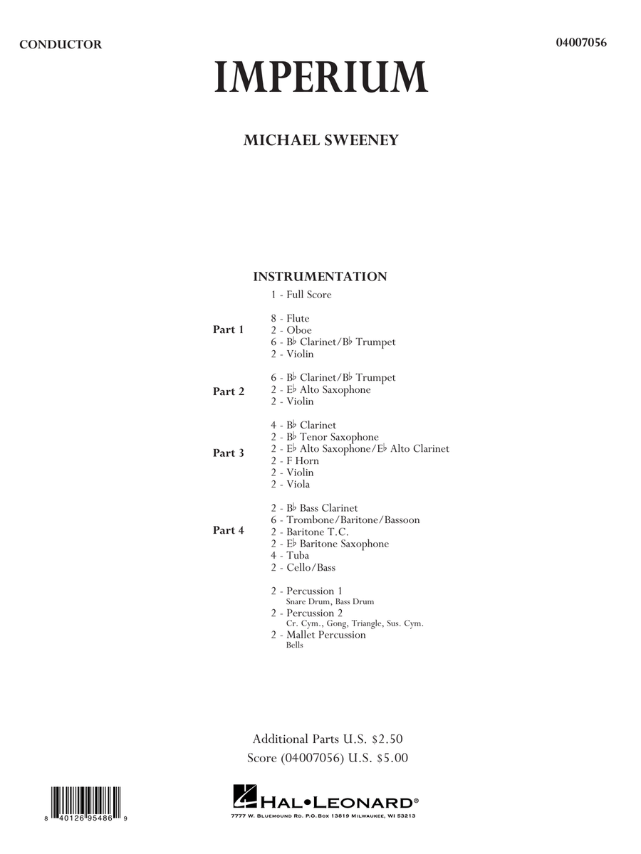 Book cover for Imperium - Conductor Score (Full Score)