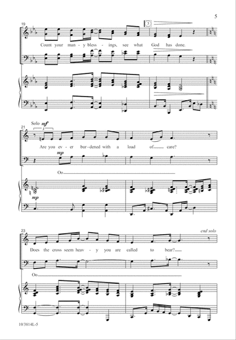 Count Your Blessings 4-Part scores gallery preview page 5