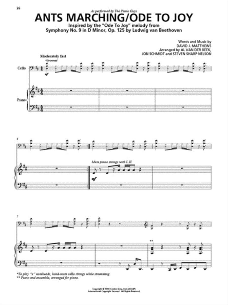 The Piano Guys – Wonders Cello scores gallery preview page 5