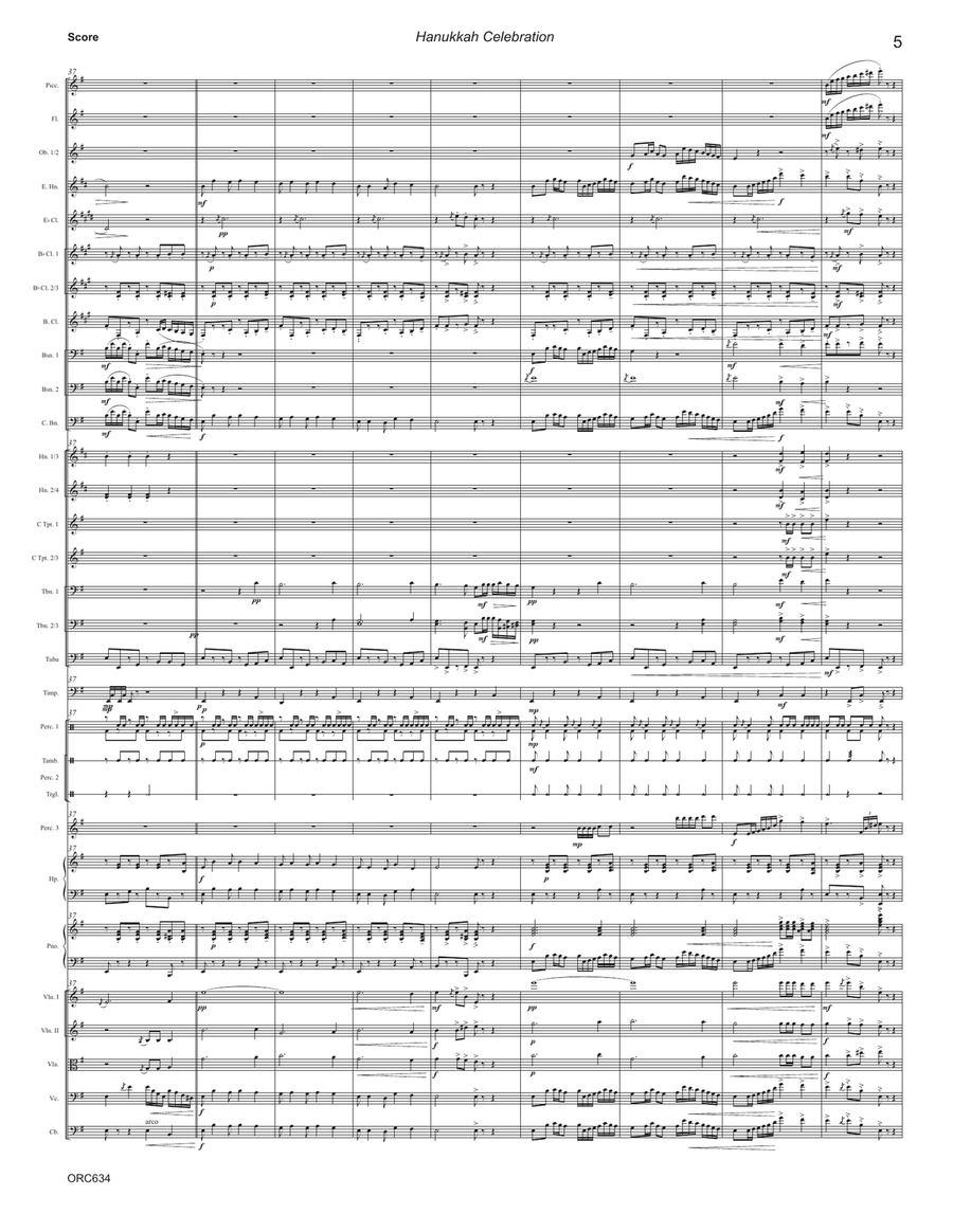 HANUKKAH CELEBRATION - Full Orchestra (Grade 4+) Full Orchestra scores gallery preview page 5