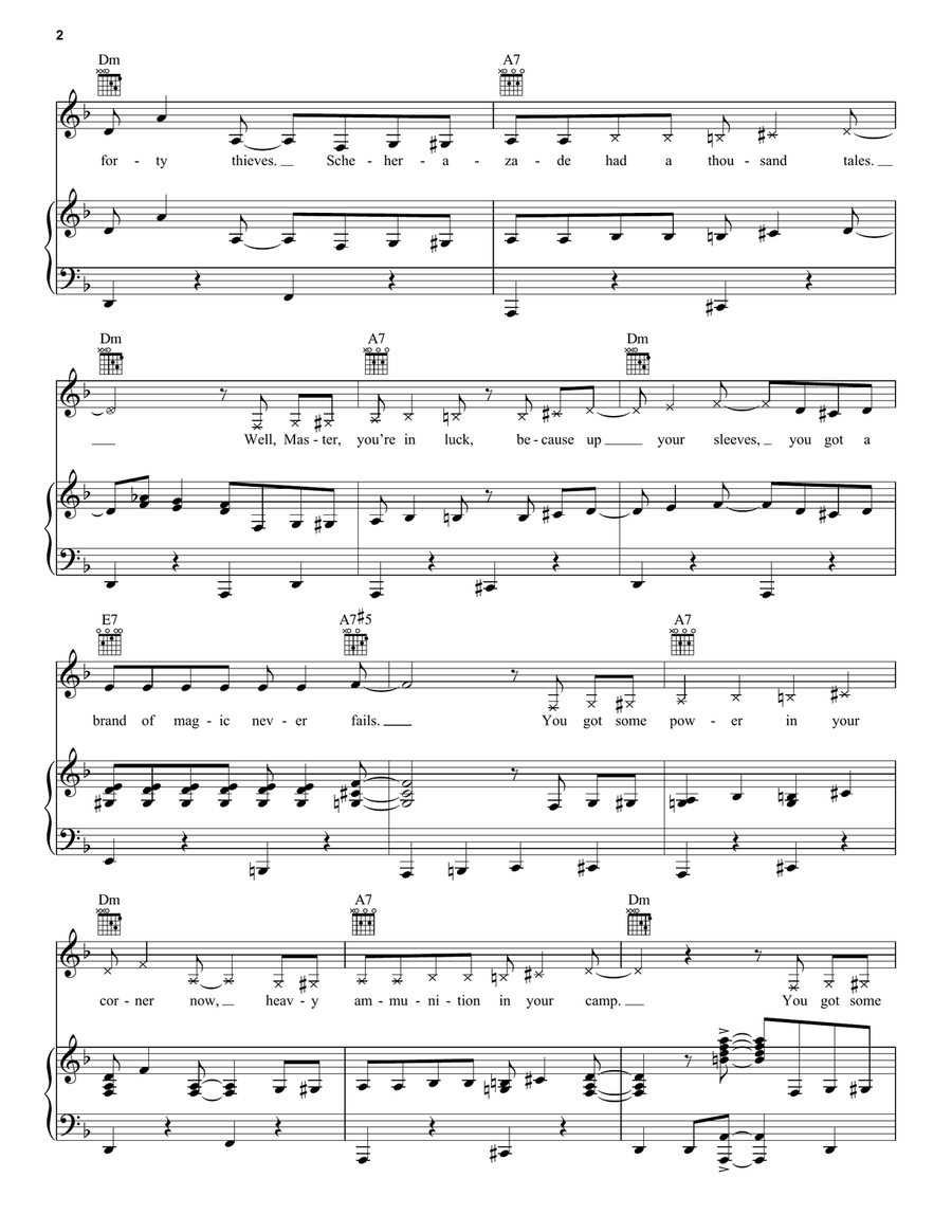 Friend Like Me (from Aladdin) (2019) Piano, Vocal, Guitar scores gallery preview page 2