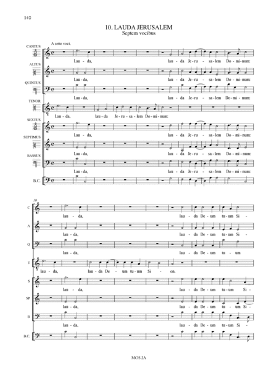 Vespro della Beata Vergine (Venezia 1610) Choir scores gallery preview page 11