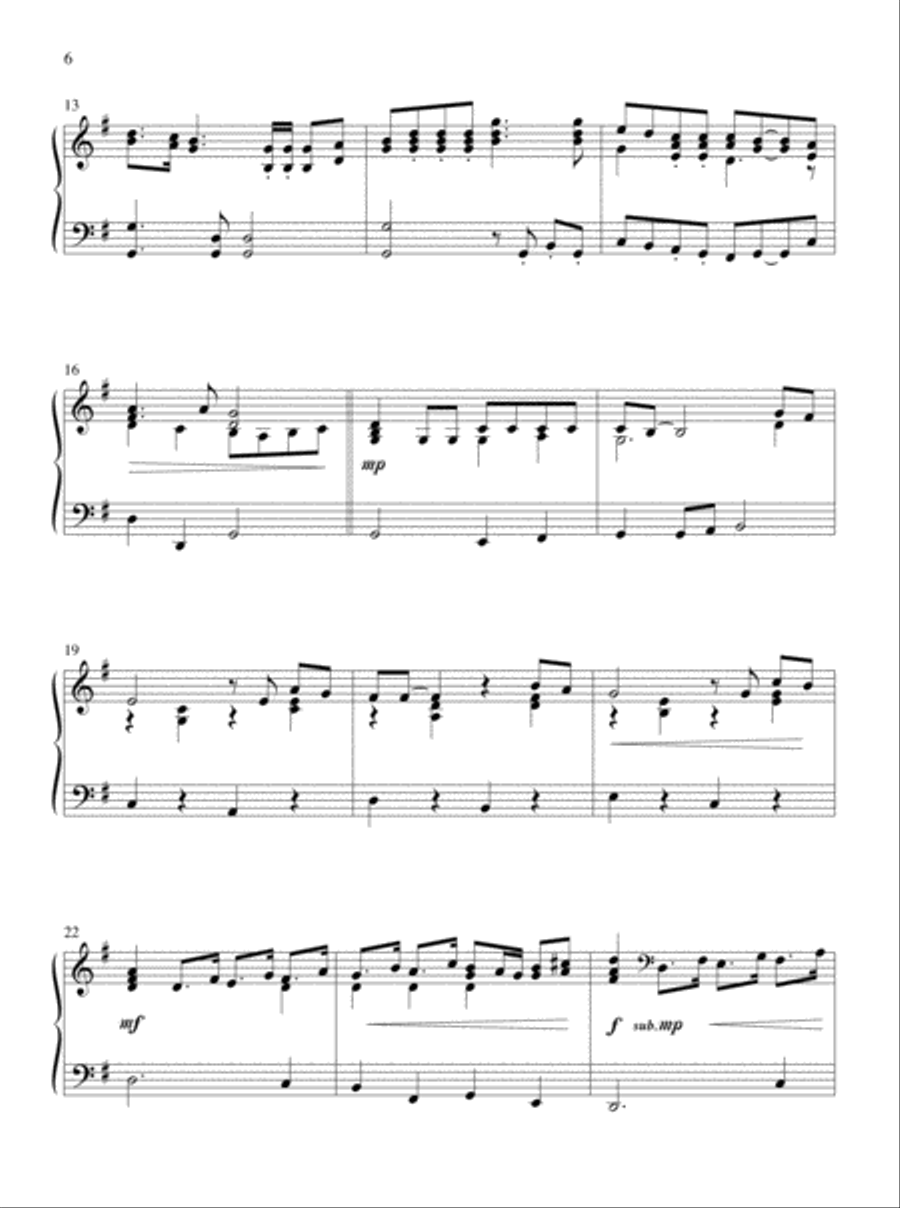 O Little Town of Bethlehem Piano Solo scores gallery preview page 3