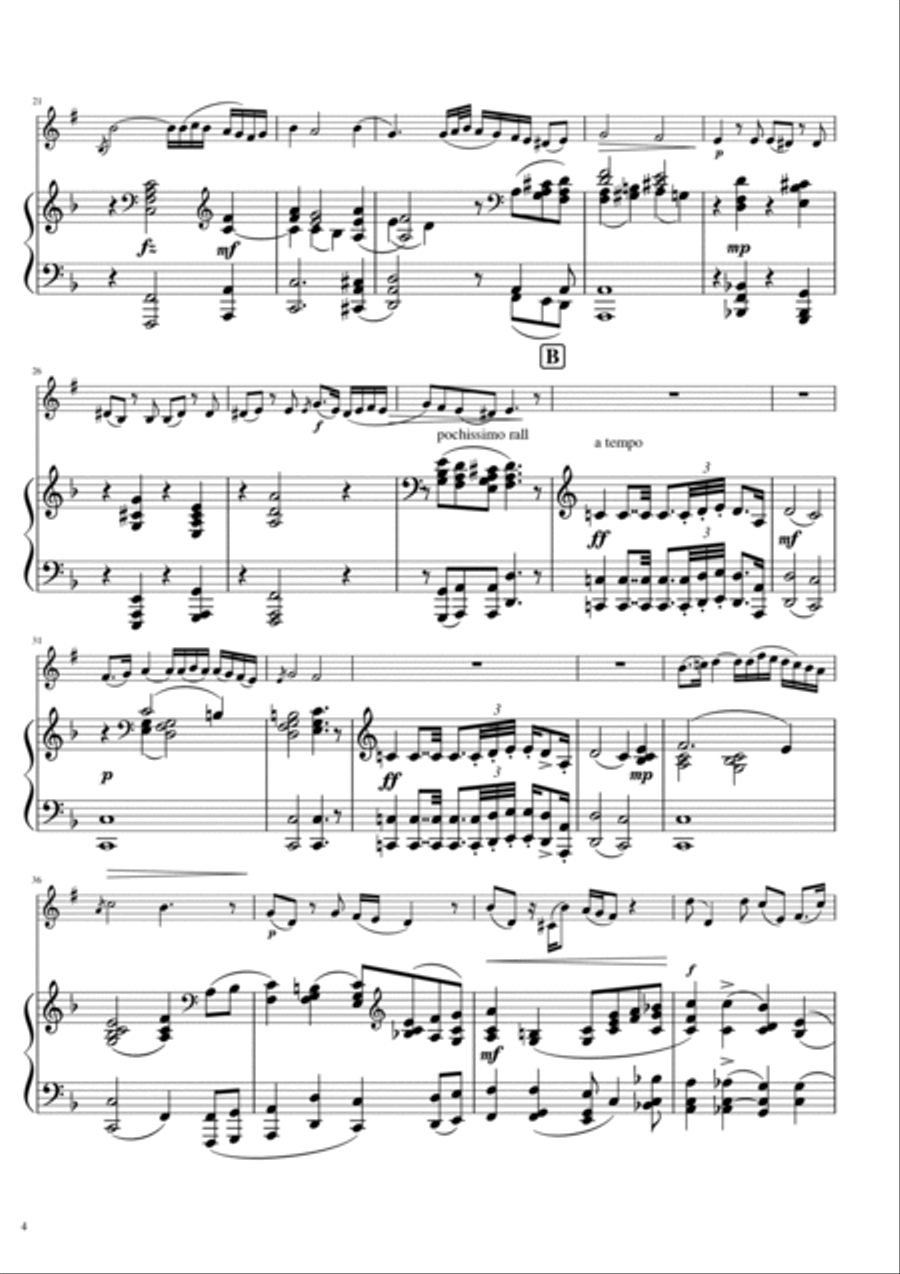 Kol Nidrei arranged for Clarinet (Bb or A) and Piano Clarinet Solo scores gallery preview page 4