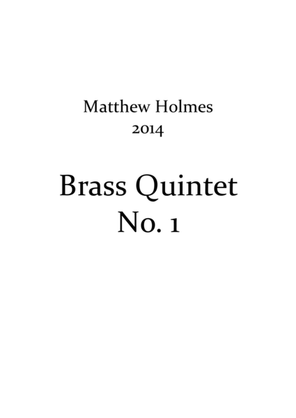 Brass Quintet No. 1 image number null