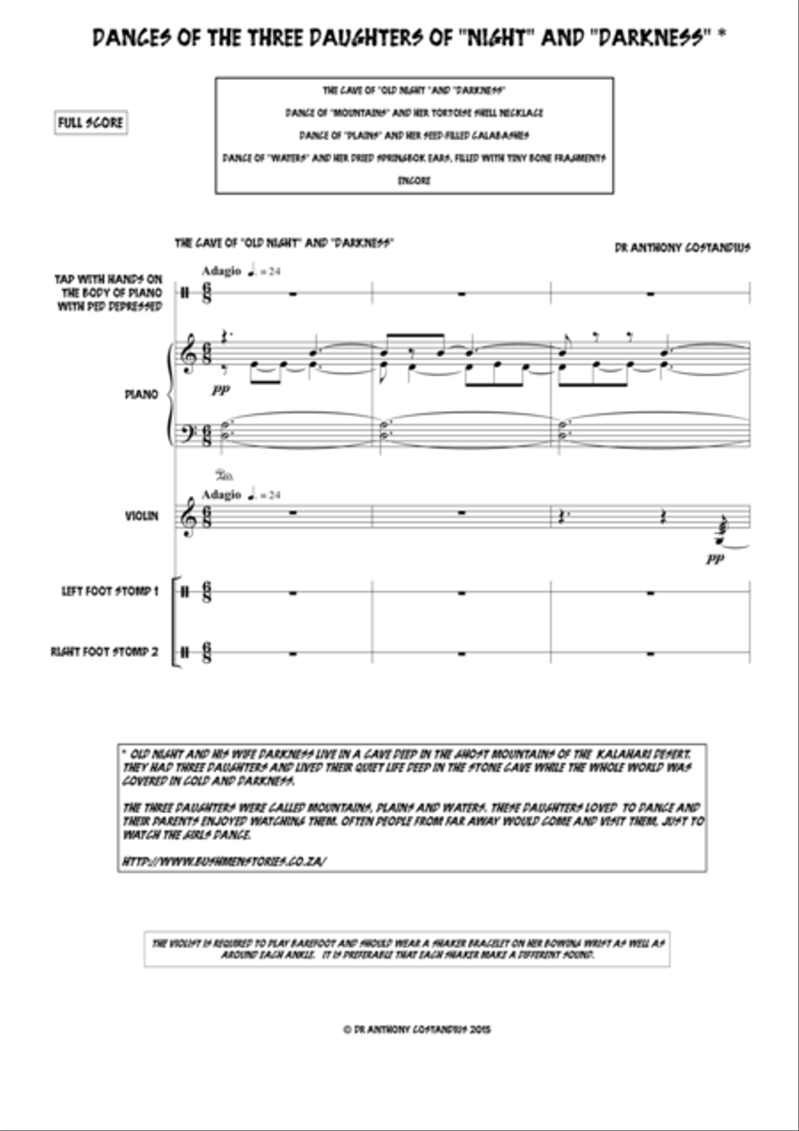 Dances of the three daughters of Night and Darkness Violin Solo scores gallery preview page 1